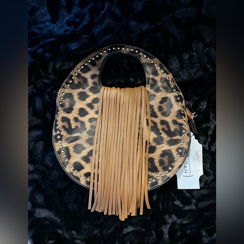 Handbag Republic Leopard Bag with fringe